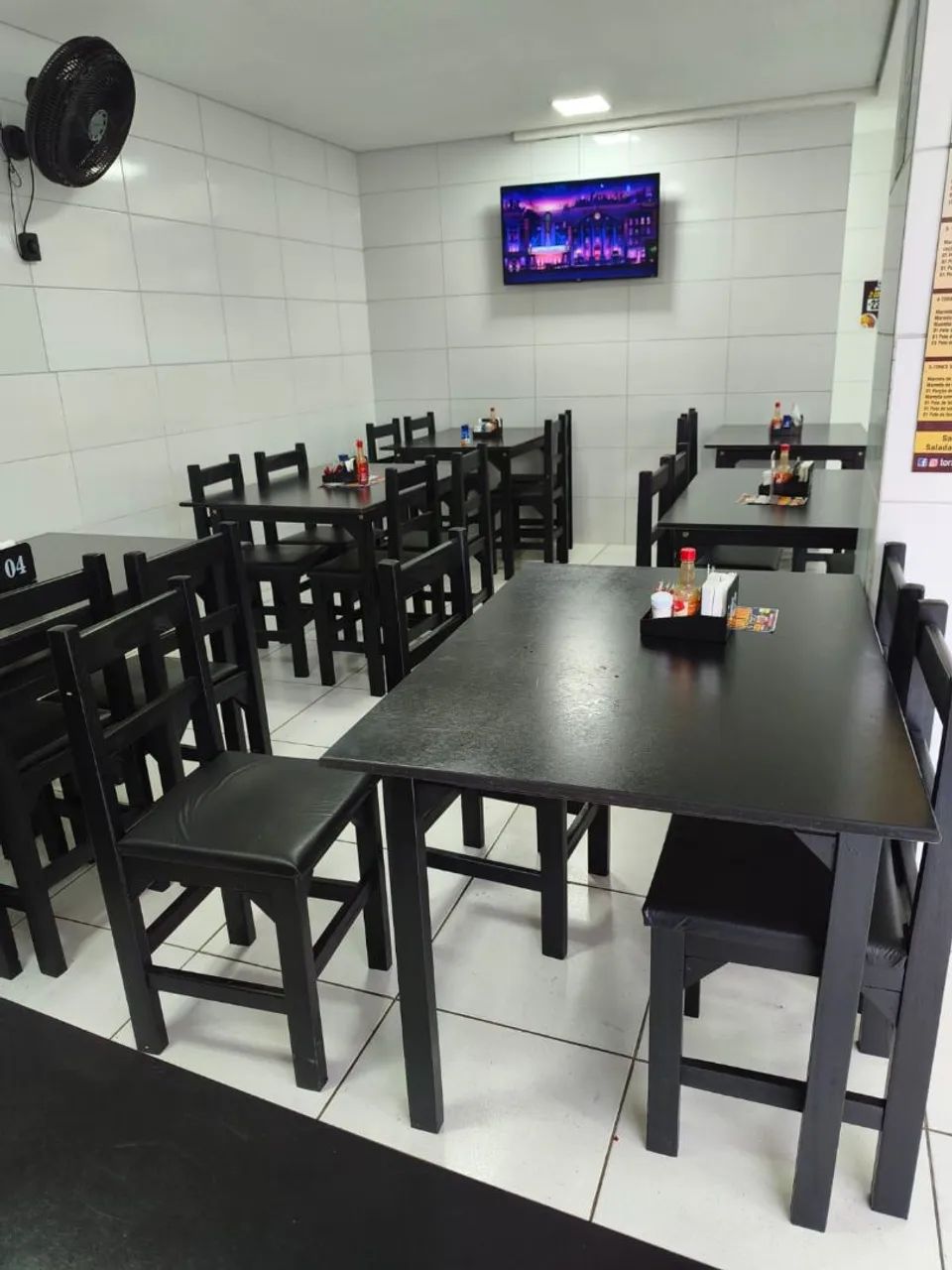 MESA 1,15x80 + 4 CADEIRAS ESTOFADAS ? R$719 - Foto 2