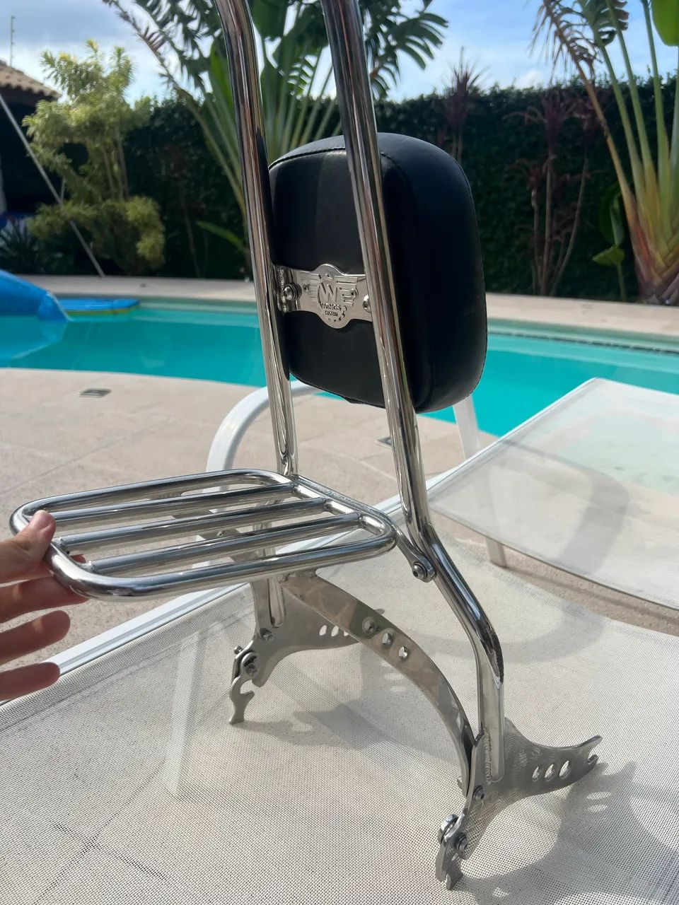 Sissy Bar / Encosto Traseiro Wings Custom com Bagageiro