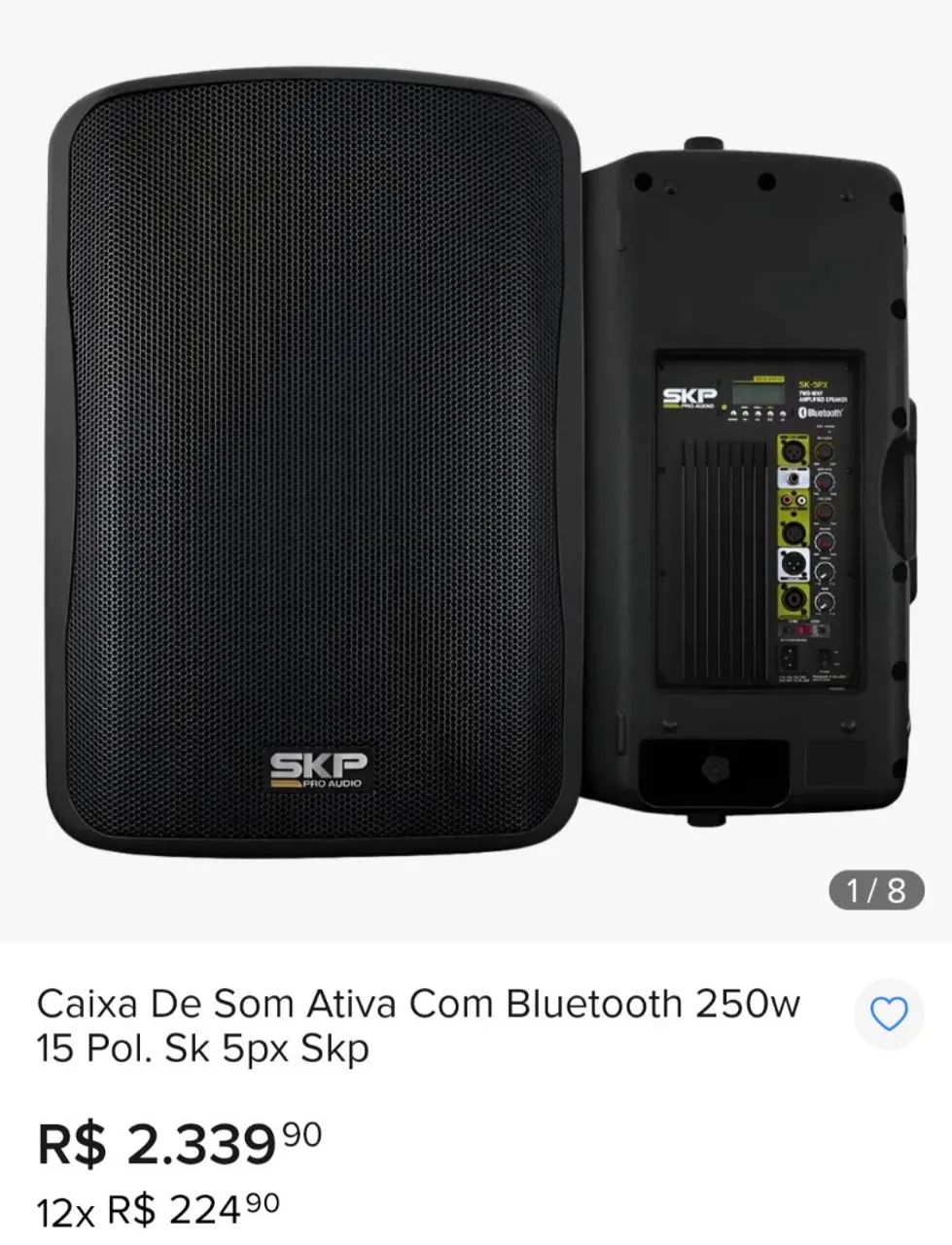 Caixa ativa 15 polegadas SKP Pro Audio  - Foto 3