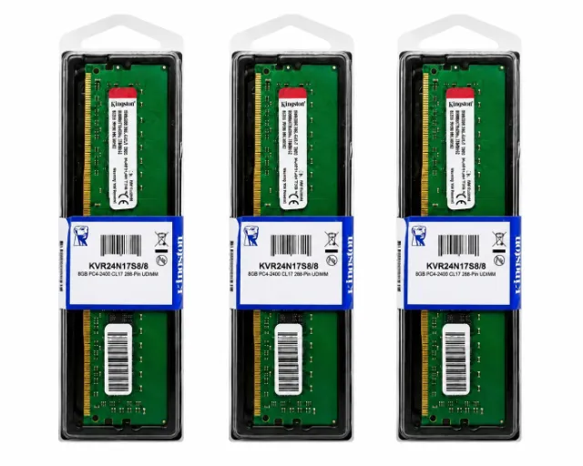 Memória Kingston 8GB DDR4 2400MHz KVR24N17S8/8 - Memória RAM