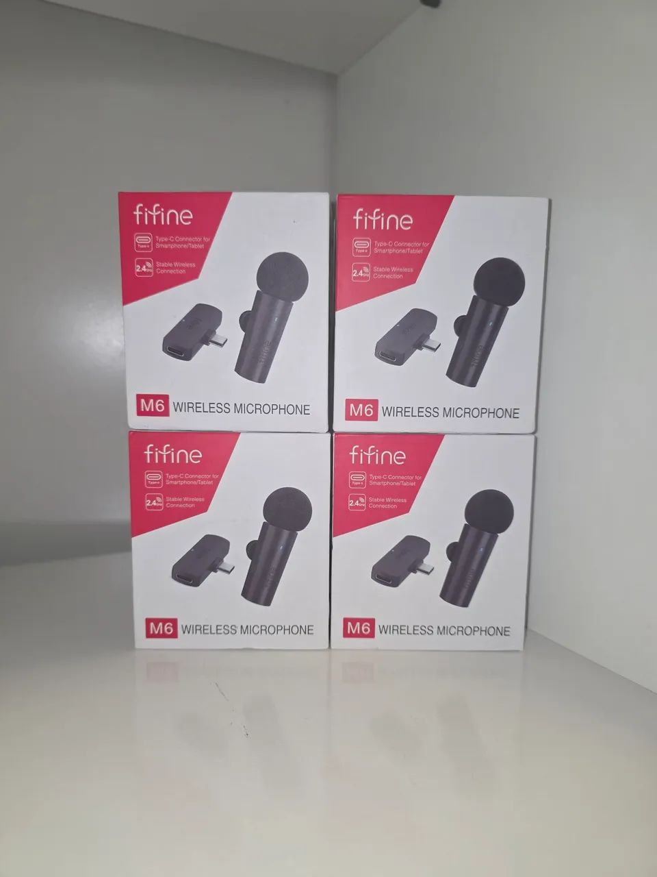 Microfone lapela fifine m6 para entrada tipo c