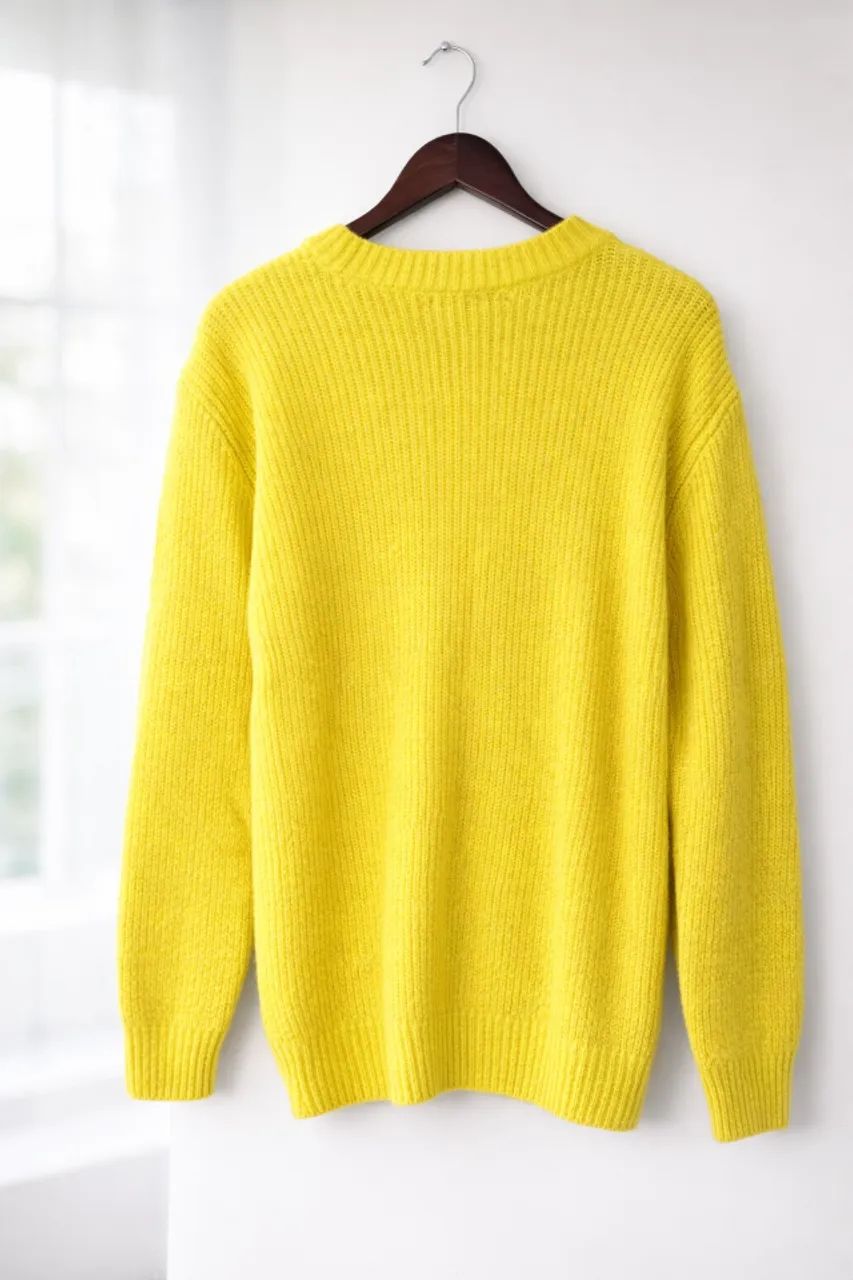 Suéter Zara Masculino Amarelo Lima Tam L (G) - Estado de Novo - Foto 3