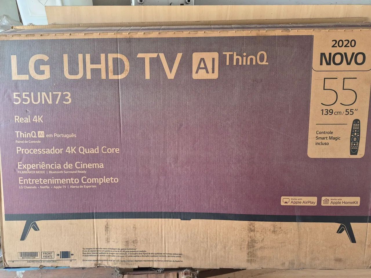 TV LG 55 polegadas tela rachada