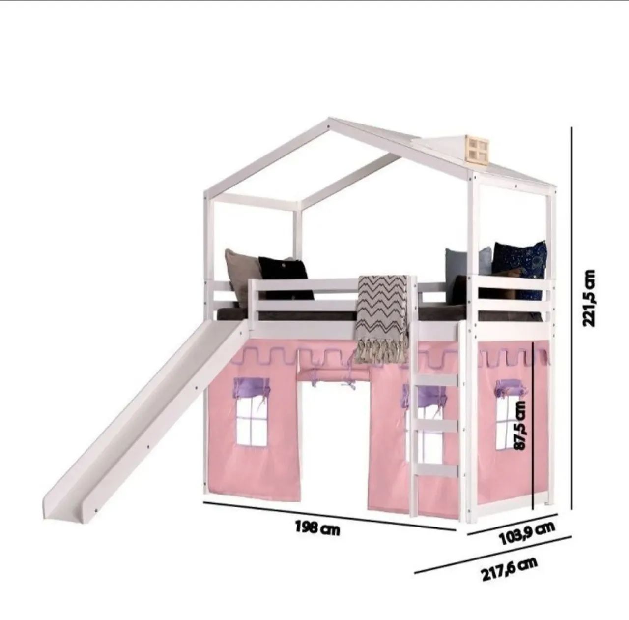 Cama infantil com escada e escorregador - Foto 2
