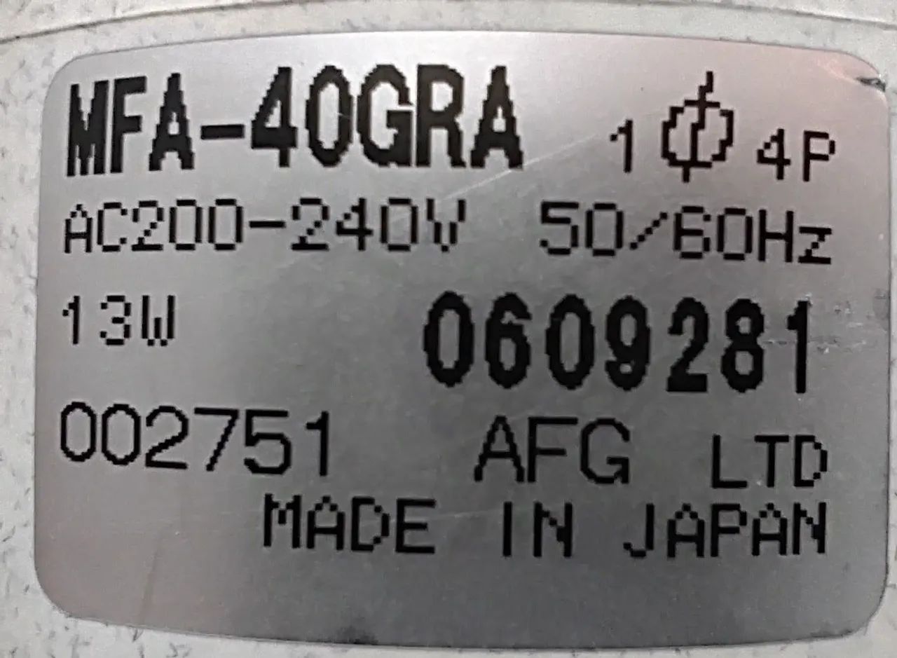 MOTOR DA EVAPORADORA FUJITSU 9 E 22000BTU MOD MFA-40GRA 13W - Foto 5