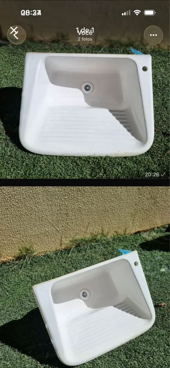 Tanque para área de serviço, nova.