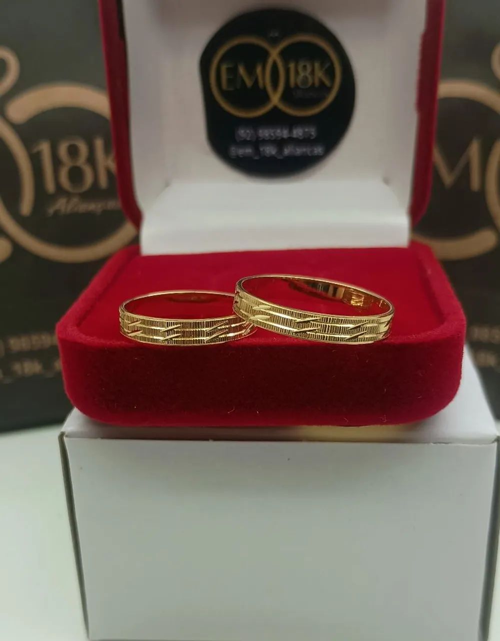 Alianças feitas sob medida? Ouro 18k e Prata - Foto 3