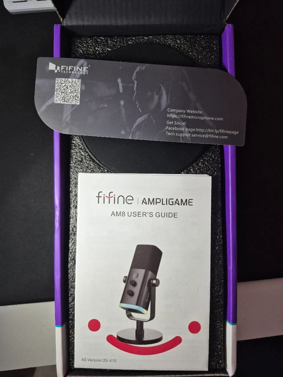 Microfone Fifine AM8 preto NOVO Nunca usado - Foto 3