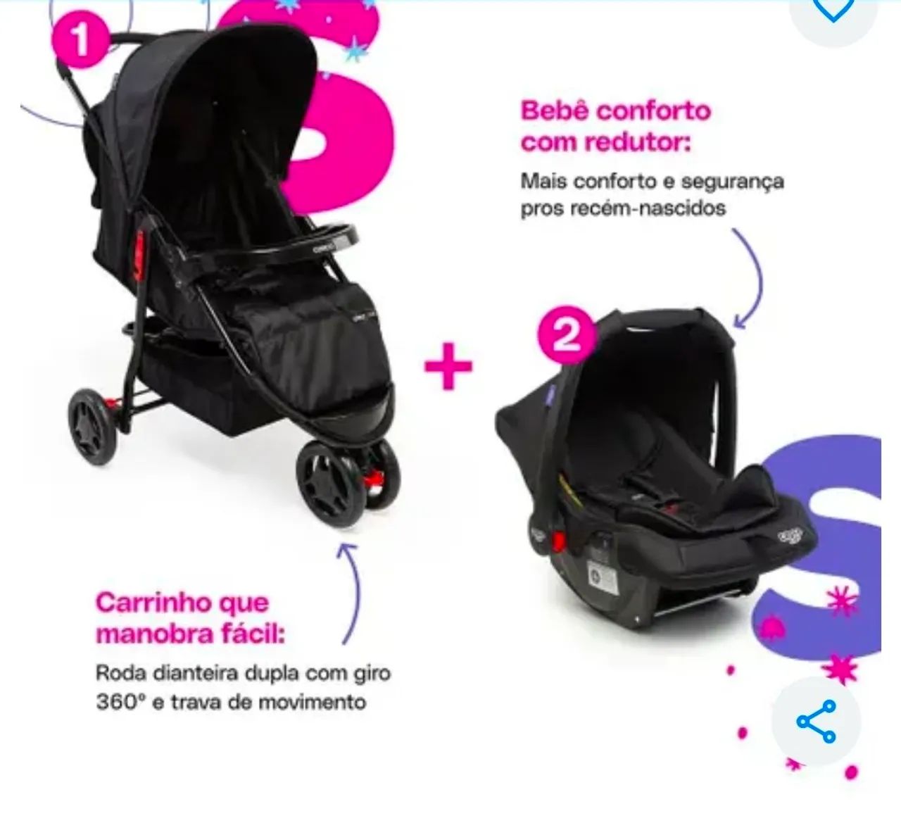 Carrinho de bebê - Seminovo