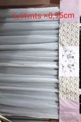 Cortina Nova para quarto de menina com 1,41mts × 0,95cm cada lado duplo - Foto 2