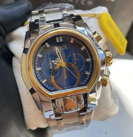 Relógio Invicta Magnum Bolt Zeus Prata com Dourado