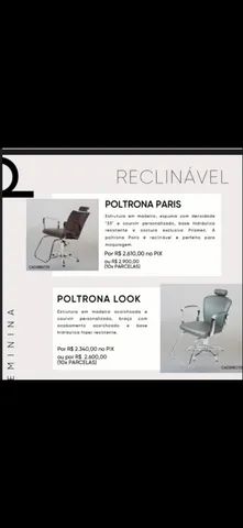 Poltrona Barber Pro Capitonê Premium Reclinável - Prismec Móveis -  Indústria & Comércio