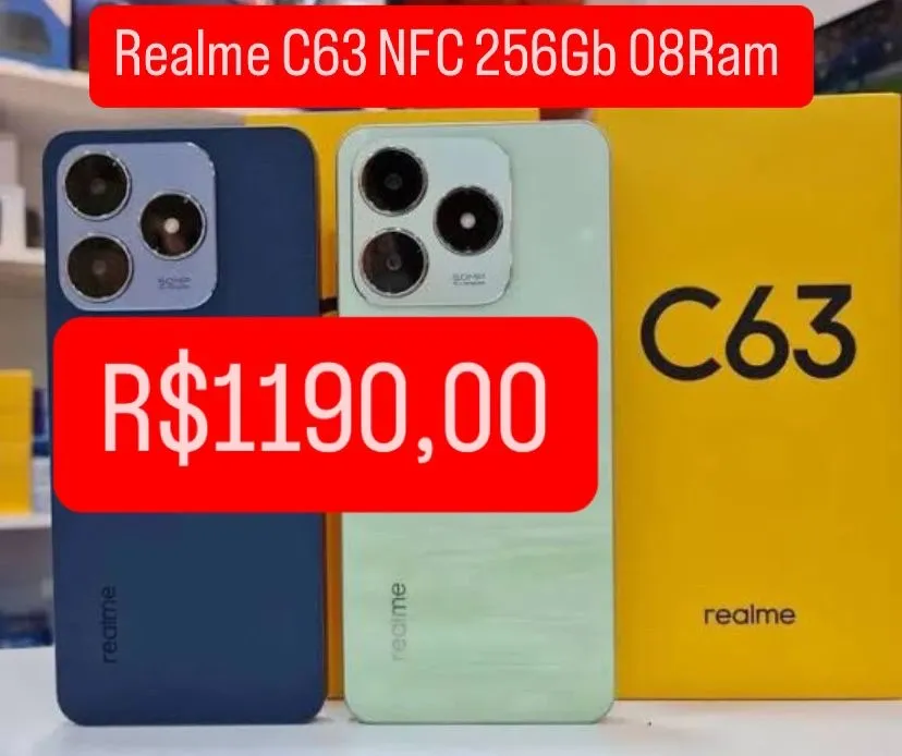 Realme C63 NFC 4G 256+08 Lacrado Entregamos Garantia