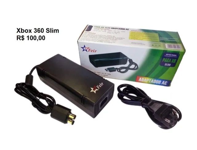 Fonte Xbox 360 Slim 2 Pinos Bivolt Feir Nova 