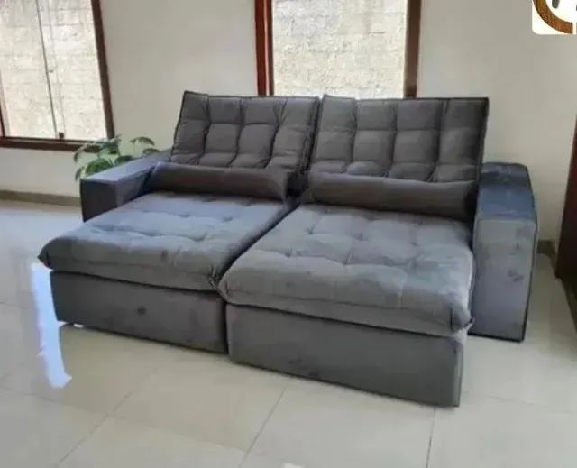 Sofa Retrátil e Reclinável 2,10m - frete gratis - ((Novo de Fábrica))