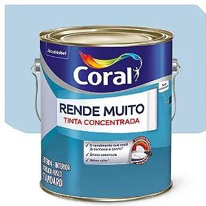 Tinta Acrílica Coral Rende Muito Fosco Azul Sereno 3,2 Litros