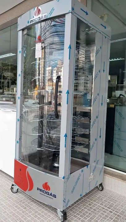 Assador multi uso 128kg com bandejas giratorias novo 