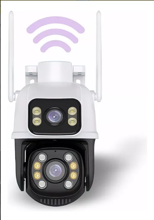 Câmera de Segurança Wi-fi Smart Camera Lente Dupla a Prova D´agua