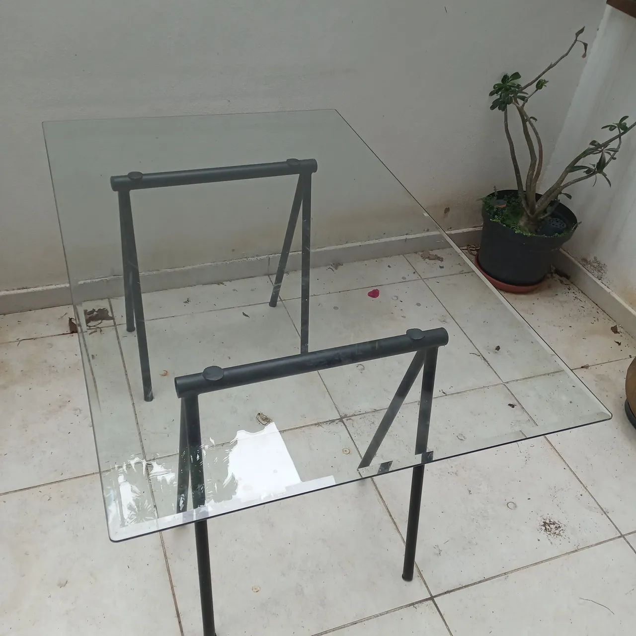 Tampo de mesa de jantar  de vidro