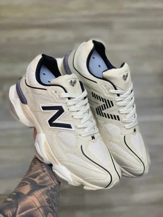Tênis NEW BALANCE 9060 BEGE/PRETO UNISSEX - Nº 38 AO 43