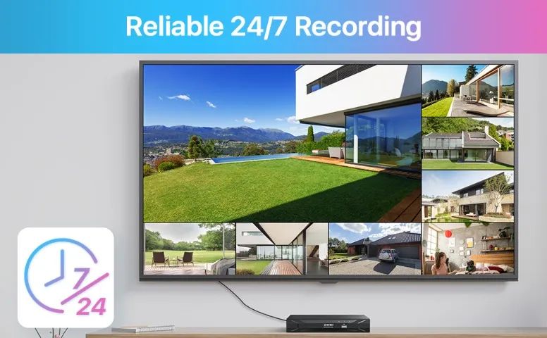 NVR-DVR POE com 4 câmeras 4mp HD de 2 TB - Foto 4