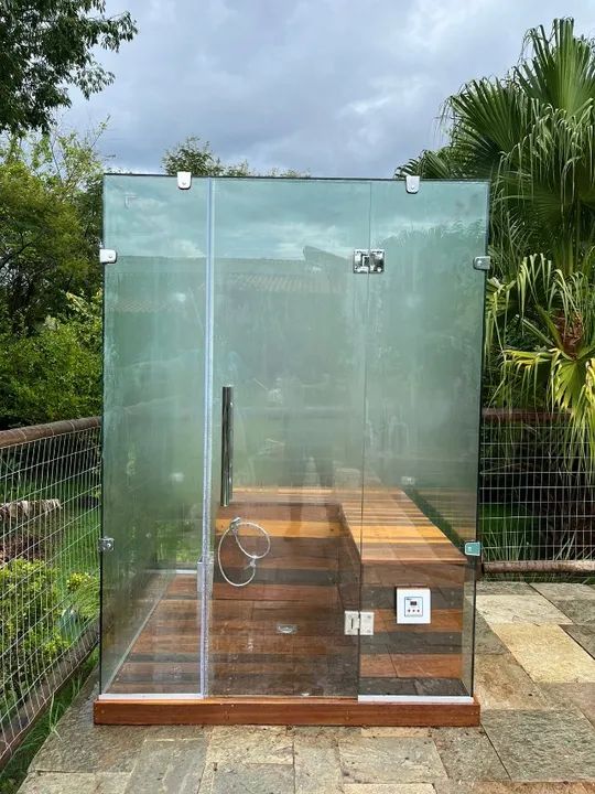 Sauna de vidro (Ecológica, Portátil ) " entregue e instalado.