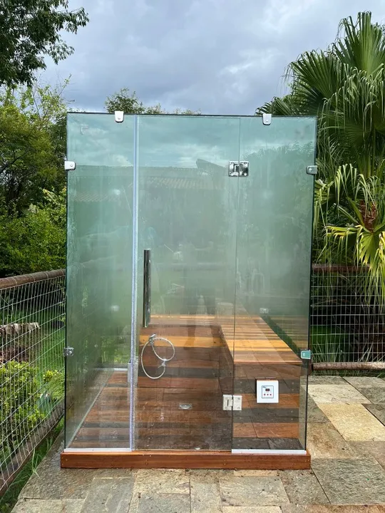 Sauna de vidro (Ecológica, Portátil ) " entregue e instalado.