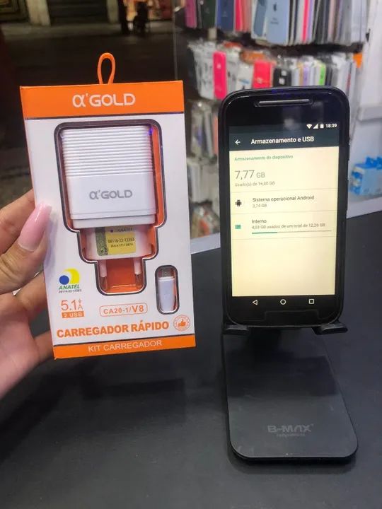 Celular Moto E (2°geração) com 4G Lite Usado 16gb 1ram - Foto 3