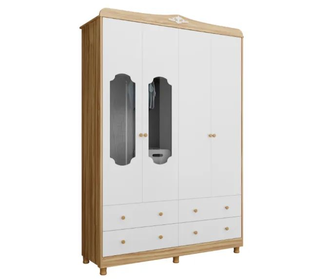 Roupeiro Infantil Noah 100% MDF - Peroba