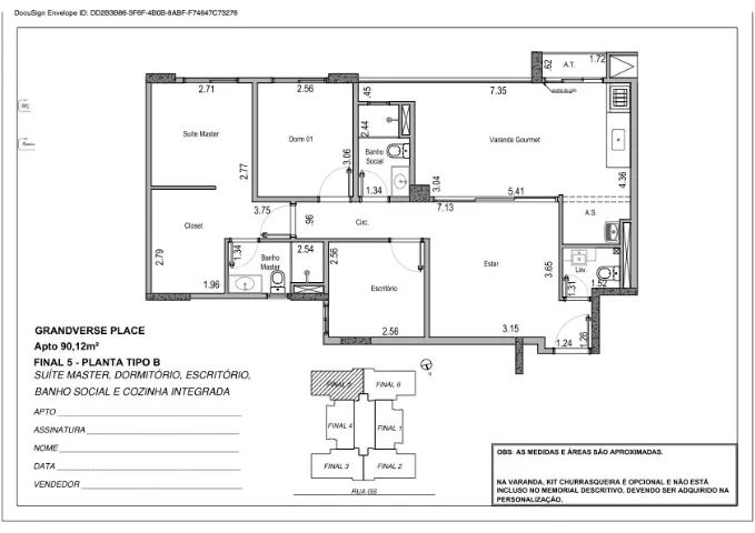 Aceito permuta! Ágio apto Grandverse Place 90m2, 19º andar, 3 quartos, 2 vagas, Zona Sul - Foto 2