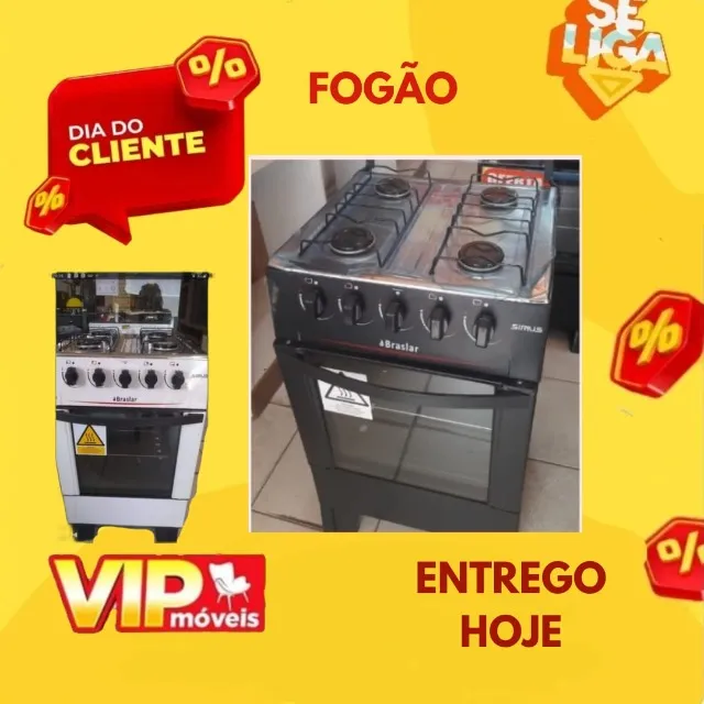 Fogão Brasar Novo/ Entrega Imediata/ Pague ao motorista ao receber seu produto / Novo