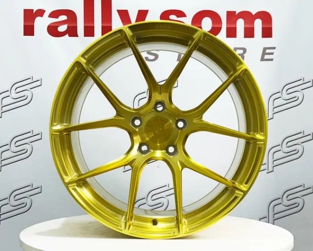Jogo de Roda Gisa FFT6800 Forged Amarela 5x120- 19x9,5 e 19X11 Offset 25 e 38