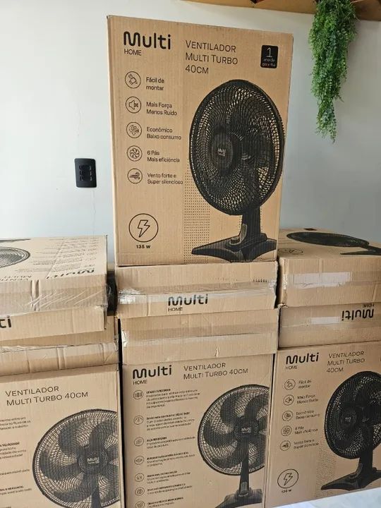 Ventilador 40cm Multi Turbo 40 -127v- Potência 135w Preto Multilaser - Foto 5