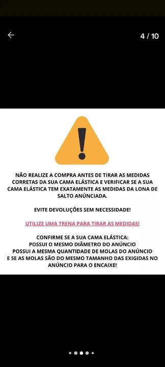 Lona de Salto NOVA para Cama elástica 2m canguru importada 42 molas  - Foto 5