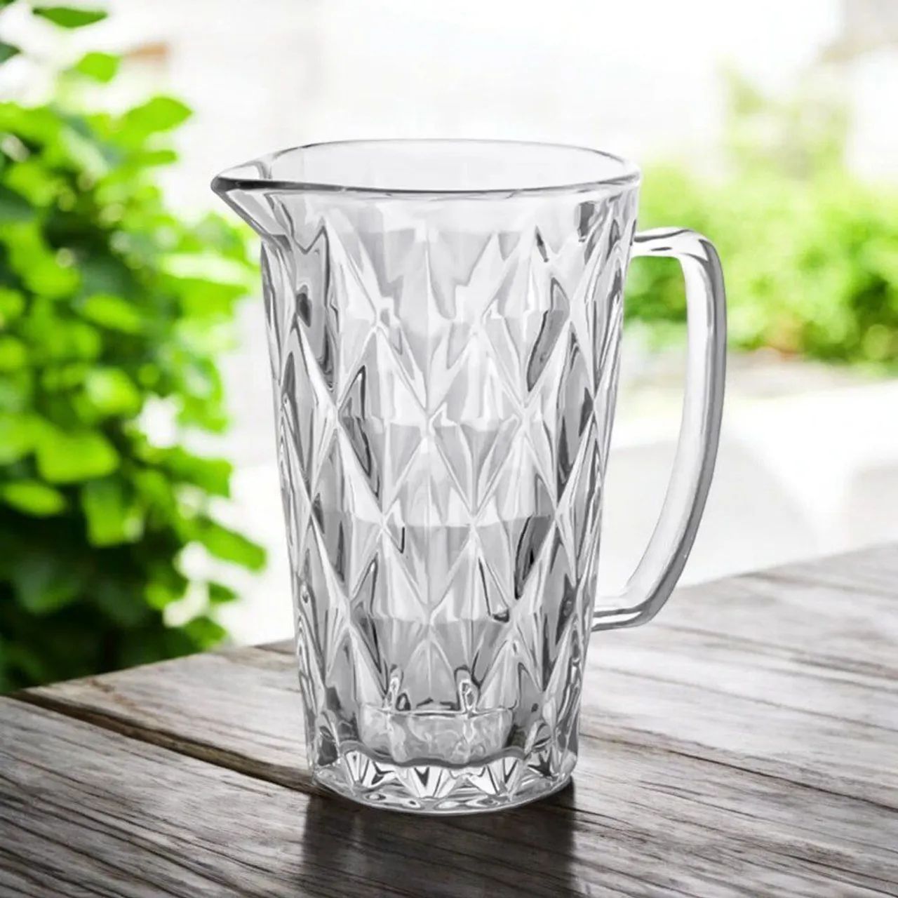 JARRA VIDRO DIAMANTE 1L<br>REF: GL7670<br>