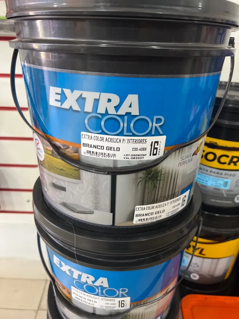 Tinta Acrílica Extra Color Branco neve e gelo 16 Litros na Cuiabá tintas