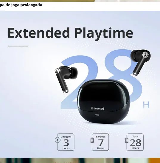 Fone de ouvido sem fio bluetooth 5.3 Tronsmart  - Foto 4