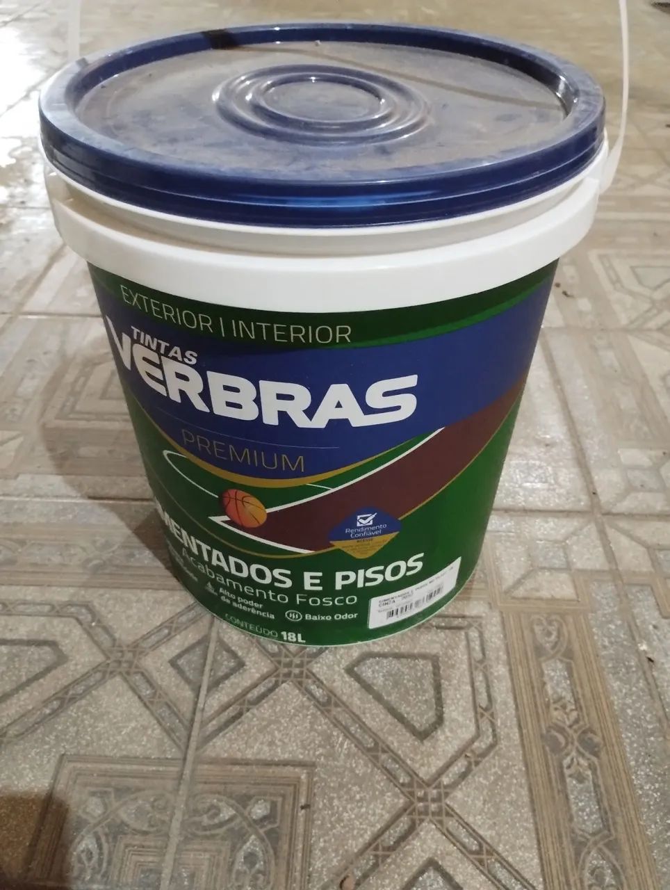 Tinta Piso Verbras 18Litros Cinza 