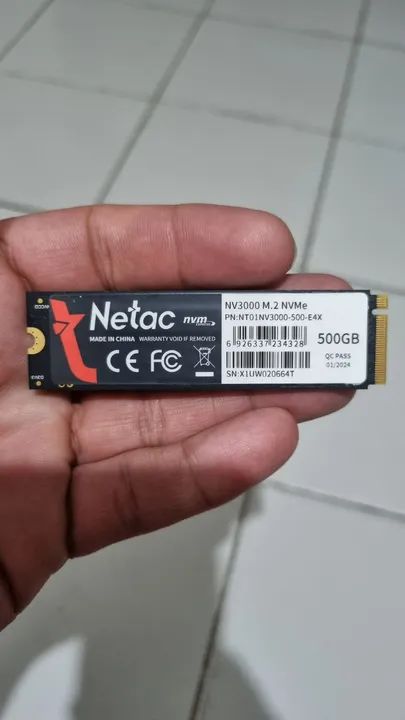 SSD NVMe M.2 Netac N3000 500GB PCIe Gen3x4 - Foto 3