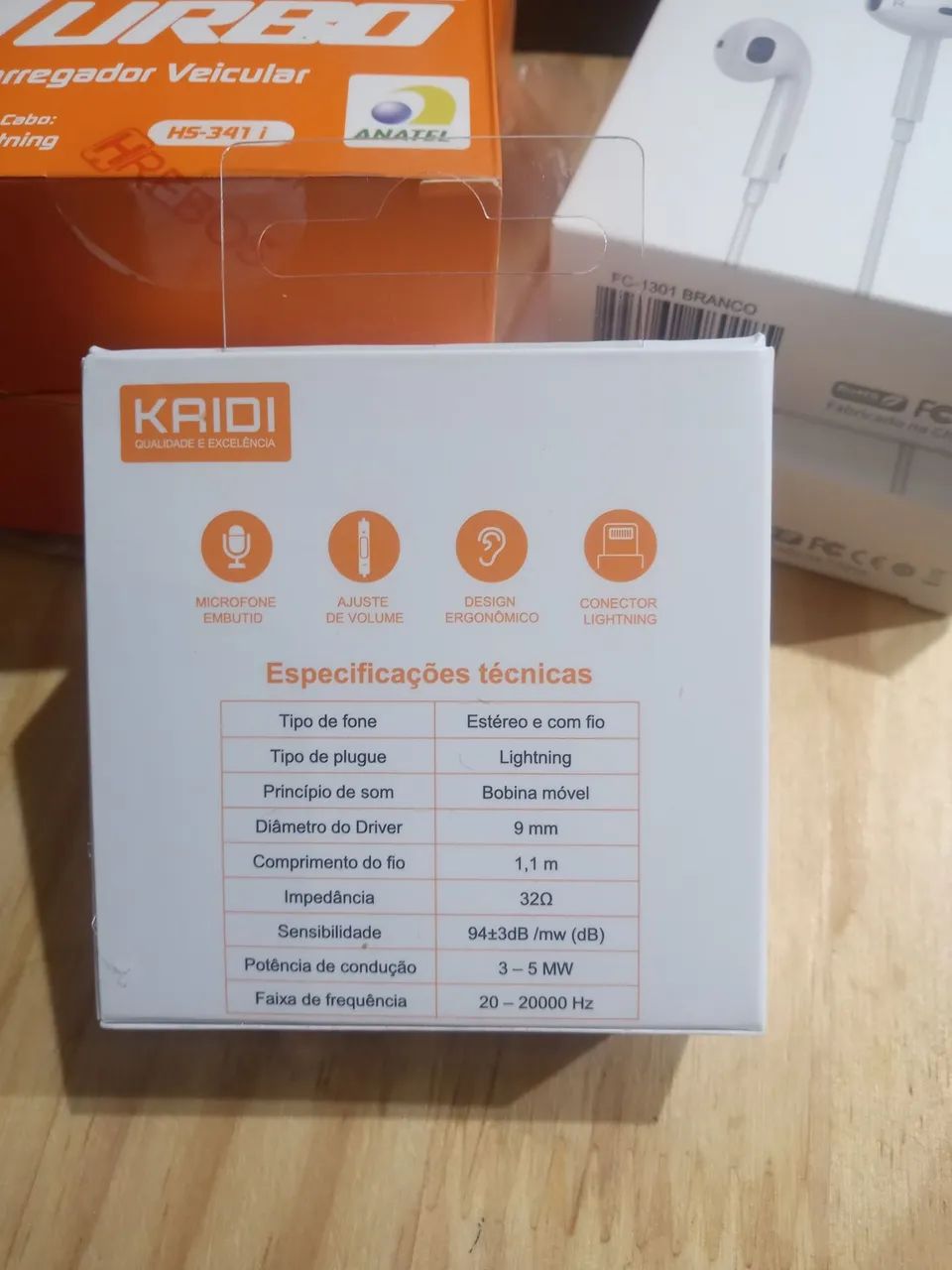 Fone de Ouvido IPhone Lightning não precisa ligar o Bluetooth KAIDI KD-7010 - Foto 4