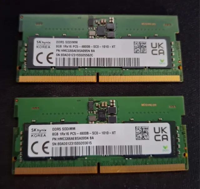 Memória DDR5 para Notebook 16Gb (2x8gb)