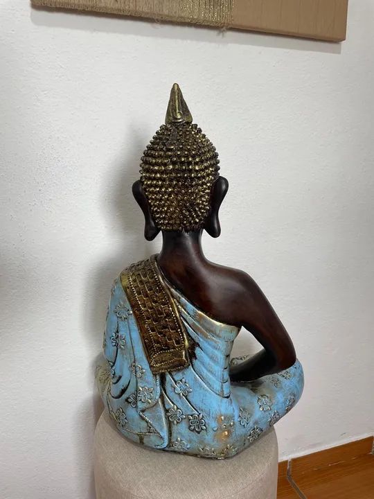 Estátua de Buda em Gesso - Decoração Zen - Foto 2