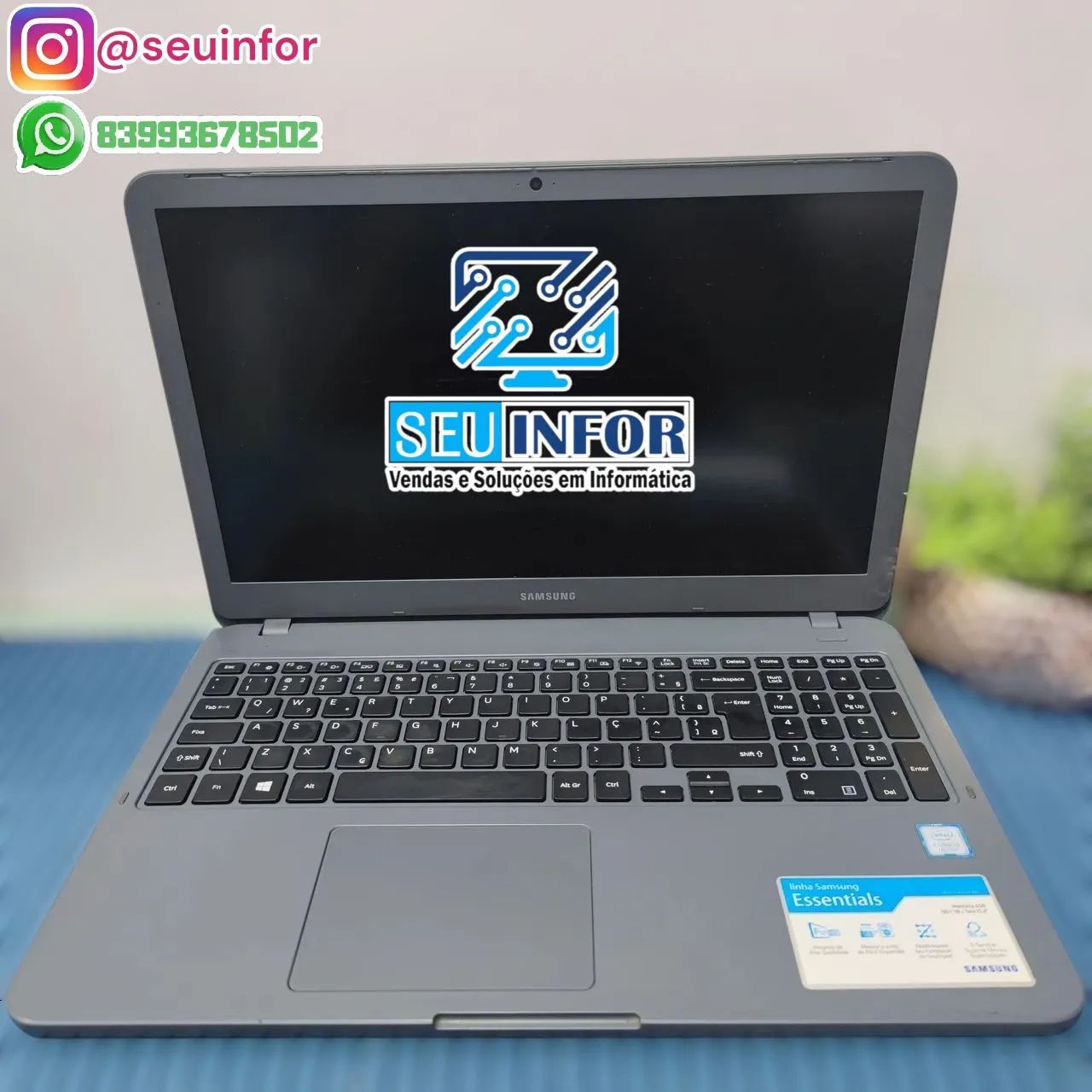 Notebook Samsung NP350- Intel Core i3 7ª-RAM 8GB-SSD 480GB-Tela 15.6 