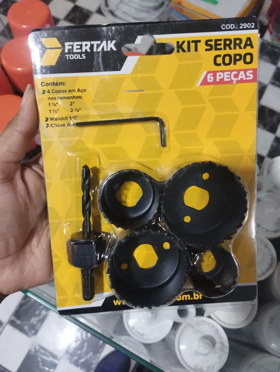 Kit serra copo6 peças
