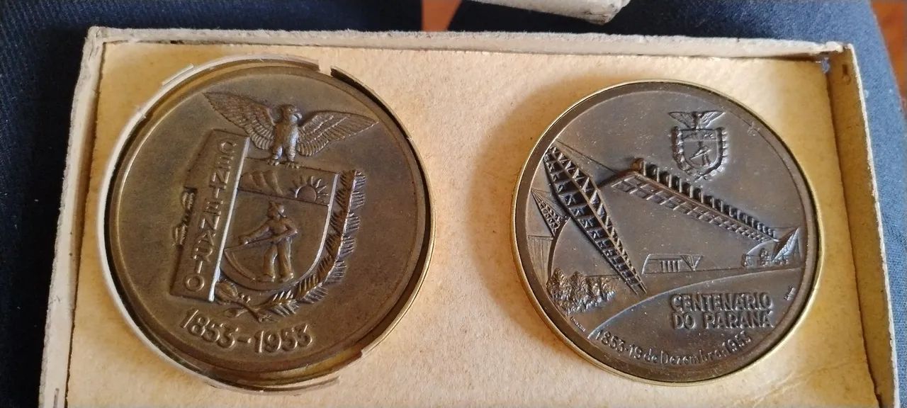 Medalhas comemorativas Centenário do Paraná  - Foto 4