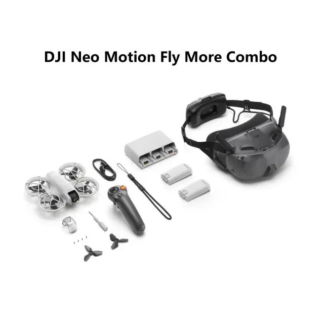 DJI NEO COMBO, OCULOS GOGGLES E CONTROLE MOTION E 3 BATERIAS
