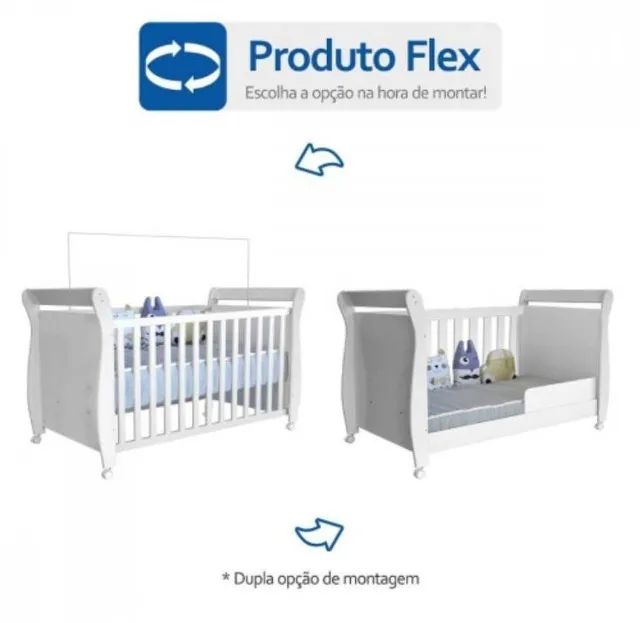 Berço Mini Cama Slim 100% Mdf Regulagem De Altura -NOVO, DE FÁBRICA! - Foto 2