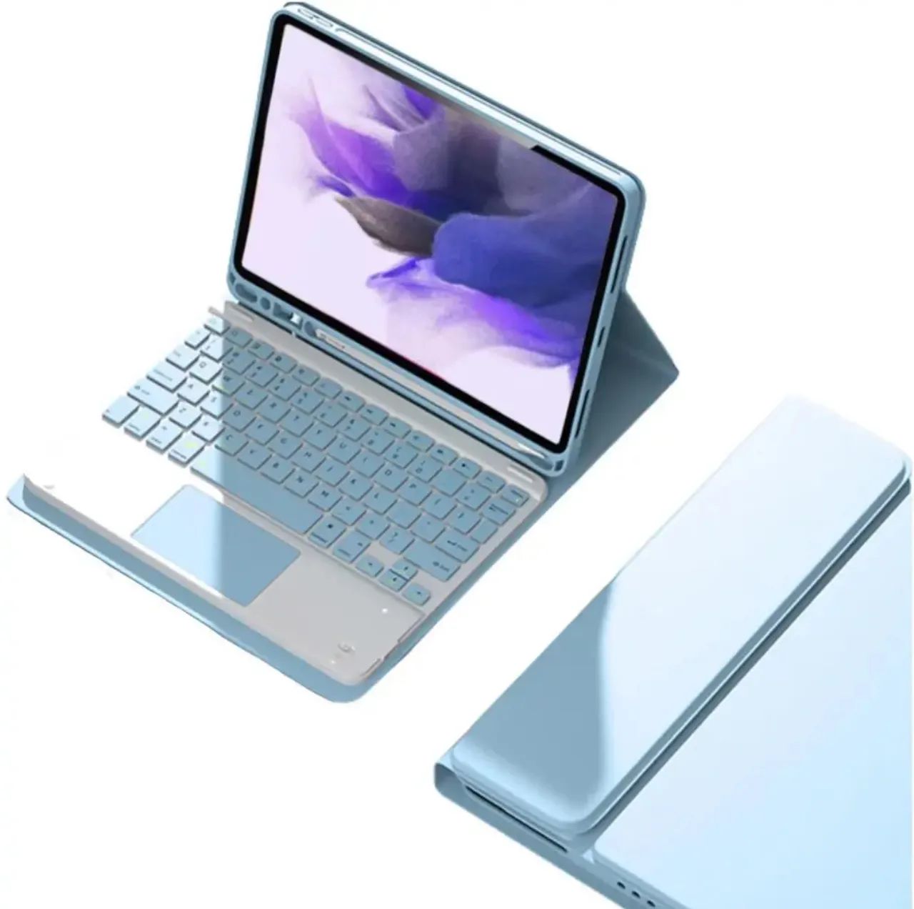 Capa para ipad 7/8/9/10/11 air 4 /5/6 Teclado e Touchpad - Foto 3