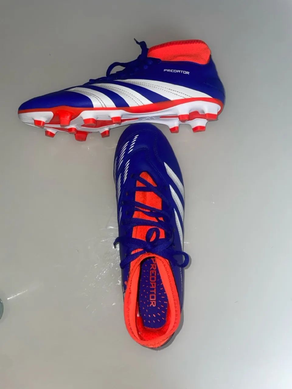 Chuteiras Adidas Predator - Azul e Laranja - Foto 3