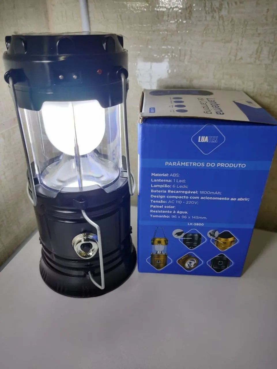 Lanterna de Camping Solar - Bivolt Recarregável. - Foto 3
